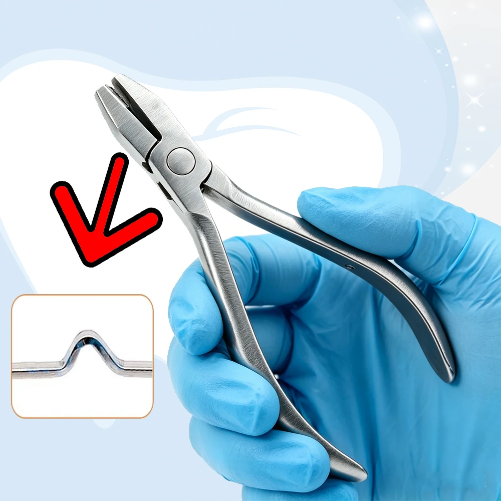 

Stainless Steel Orthodontic V Stop Loop Plier for Precision Wire Bending and Loop Shaping in Dental Labs
