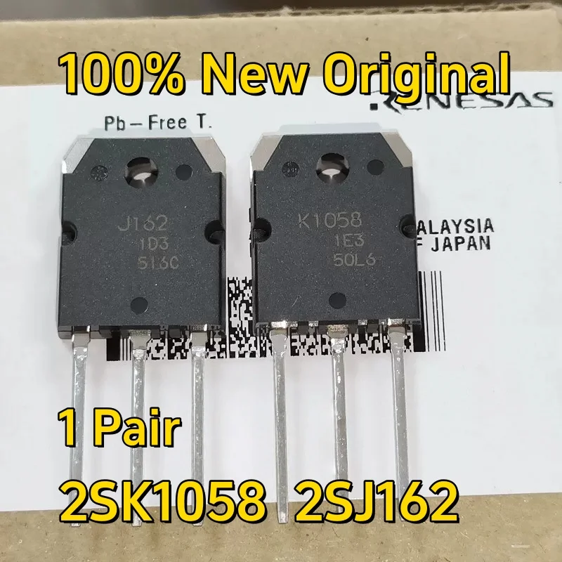 1Pair (1PCS 2SK1058+1PCS 2SJ162 ) Genuine Brand New Original 2SK1058 2SJ162 K1058 J162