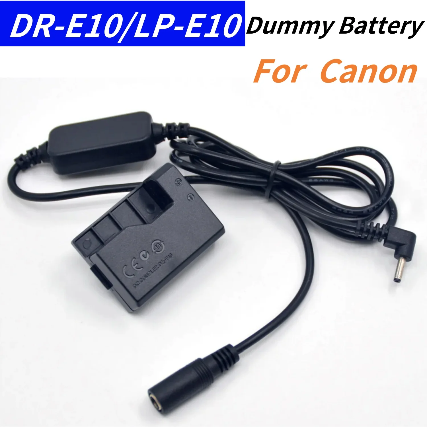 LP-E10 Dummy Battery DR-E10 DC Coupler&12V-24V Step-Down Cable for Canon EOS 2000D 1300D 1500D Kiss X50 X70 X80 X90 T6 T7 Camera