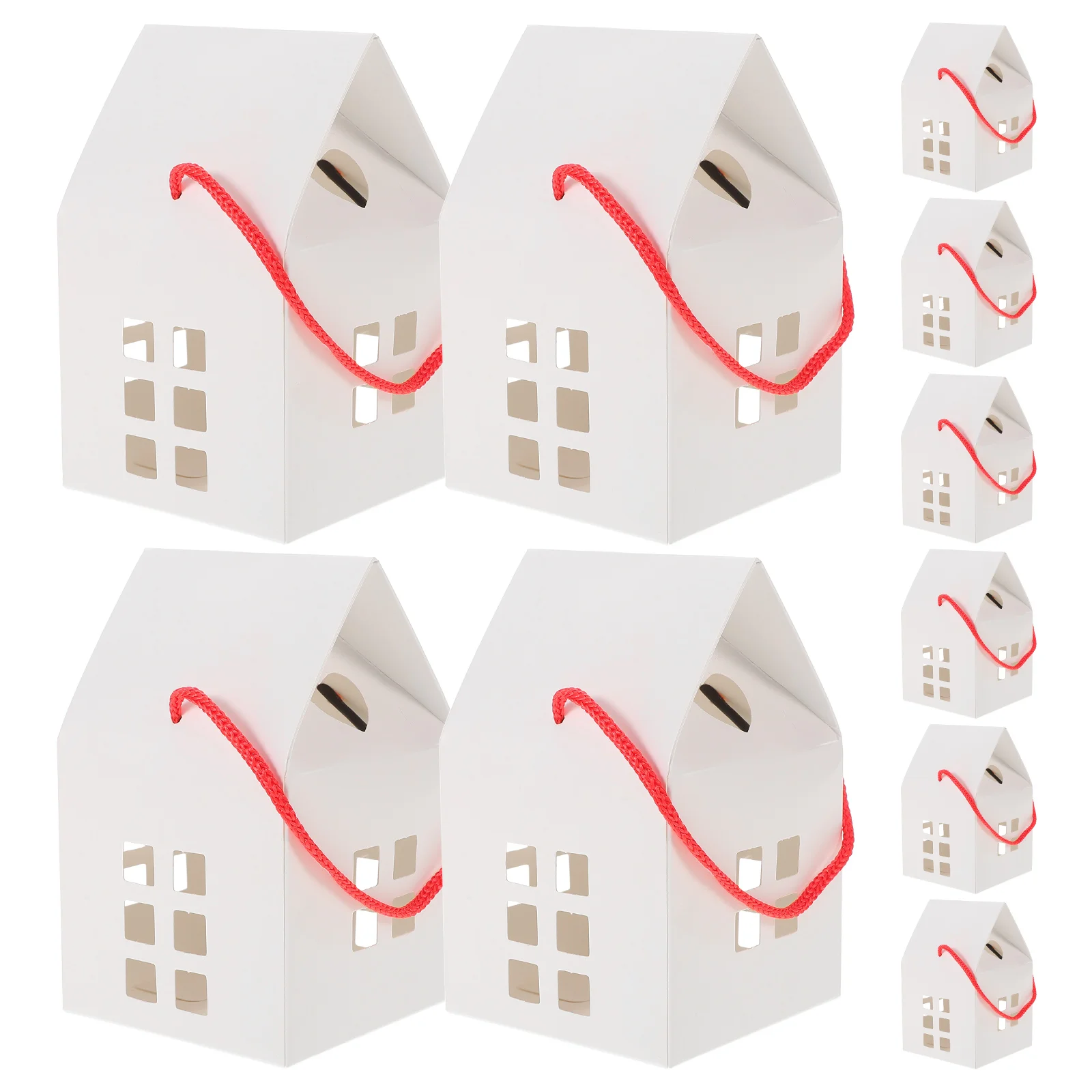 

15 Pcs Portable Gift Box Handle Baking Boxes Baby Gifts Paper Candy Clothing for Wrapping Biscuit Packing Cases