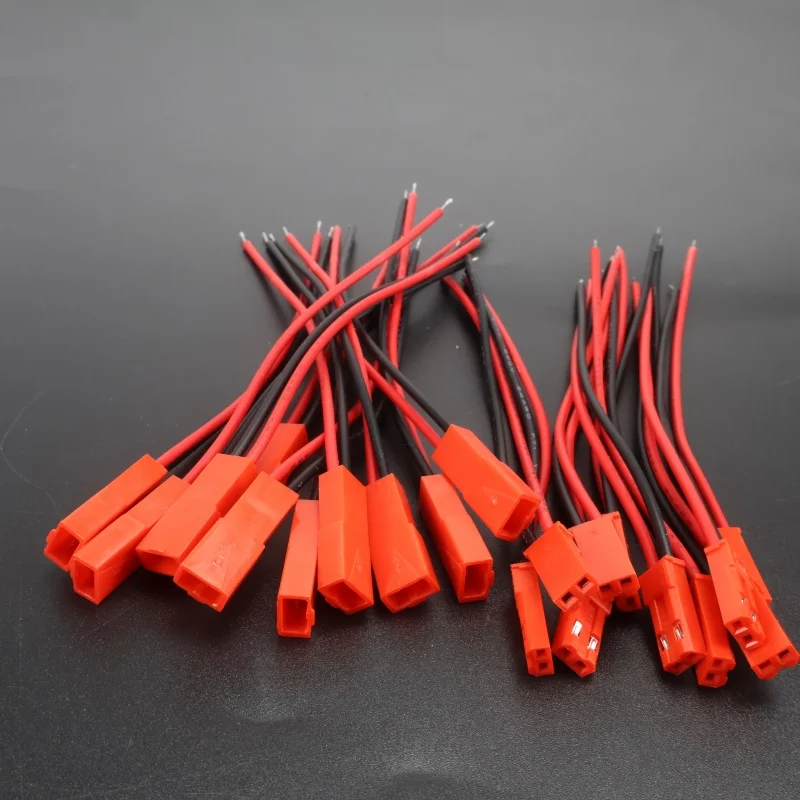 10 pairs of male and female JST plug cable 2 pin for RC BEC battery adapter helicopter DIY FPV drone quadcopter