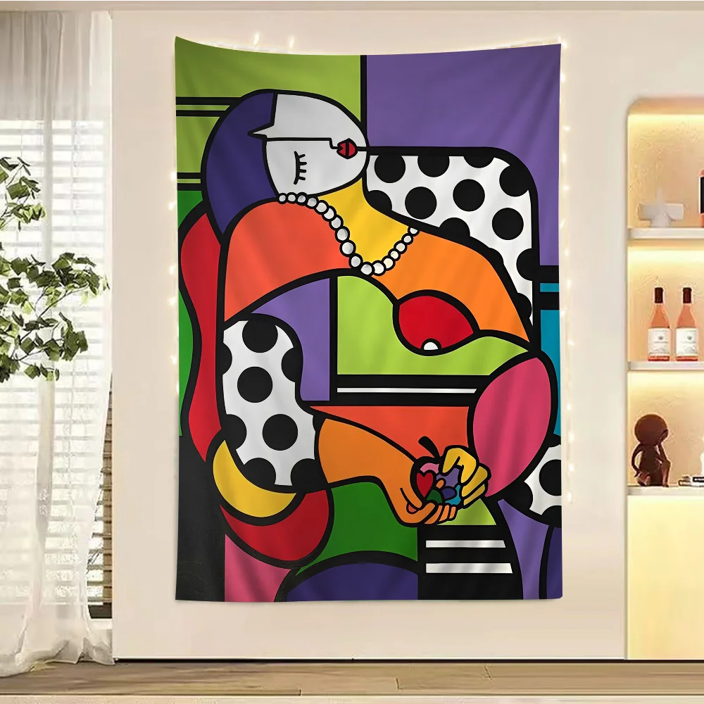 Picasso Famous DIY Wall Tapestry Hippie Flower Wall Carpets Dorm Decor Wall Art Decor