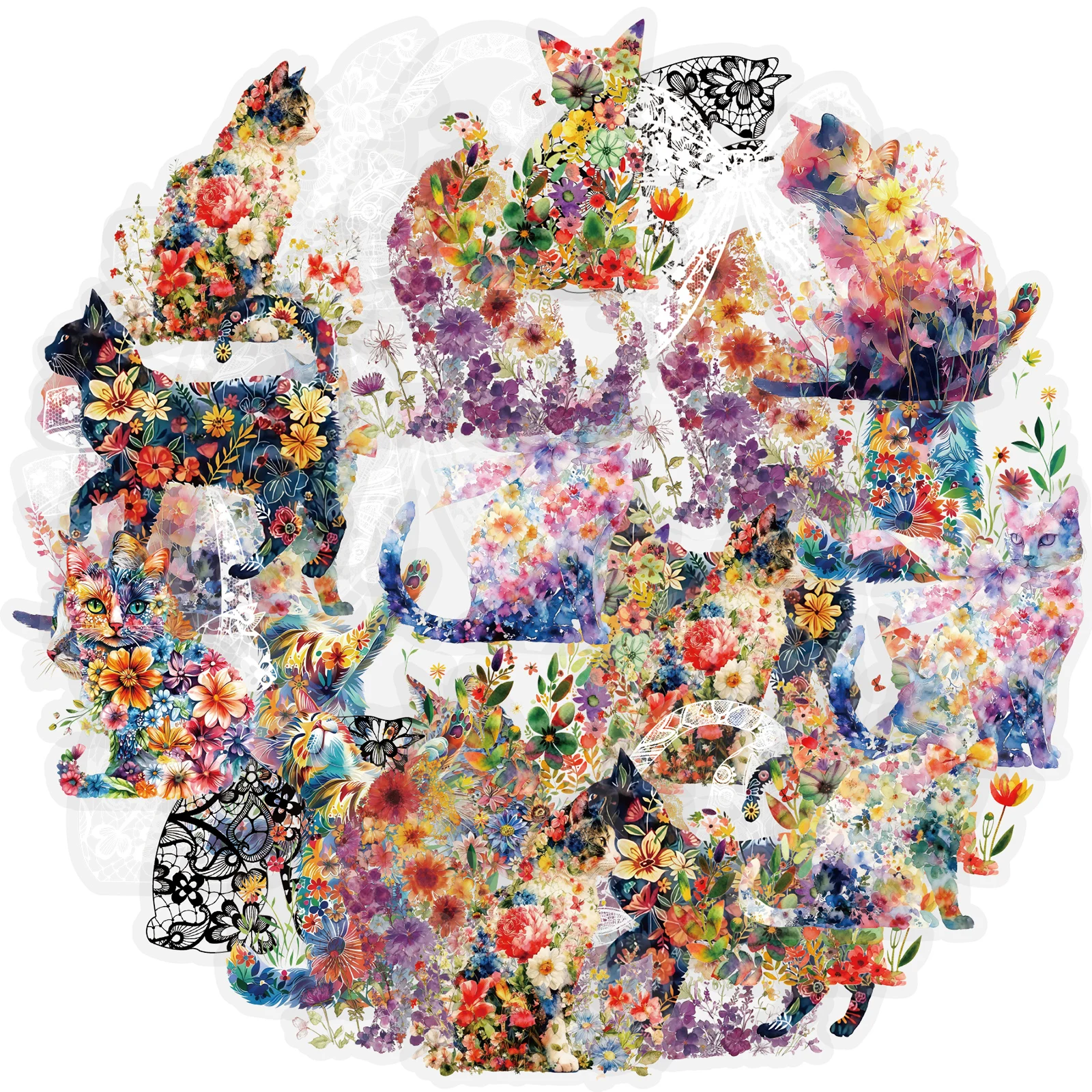 

Набор цветных кружевных наклеек Etori Life с изображением кошек, 15 шт., простые материалы для коллажей в дневнике, наклейки для ноутбуков, телефонов, багажа, аксессуары для украшения офиса, принадлежности для скрапбукинга ручной работы, подарочная упаков