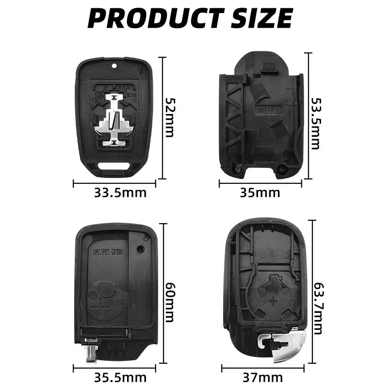 Car Key Case Cover Protector Keychain replace Accessories For Honda Civic Fit Jazz Accord CRV HRV City Odyssey Vezel Insight view 6