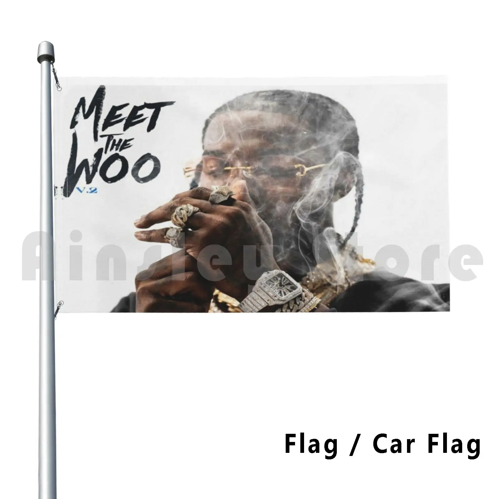 Pop Smoke Flag Car Flag Funny Pop Smoke Pop Smoke Brooklyn New York New York Ny Drill 50 Cent Rap Rap Us