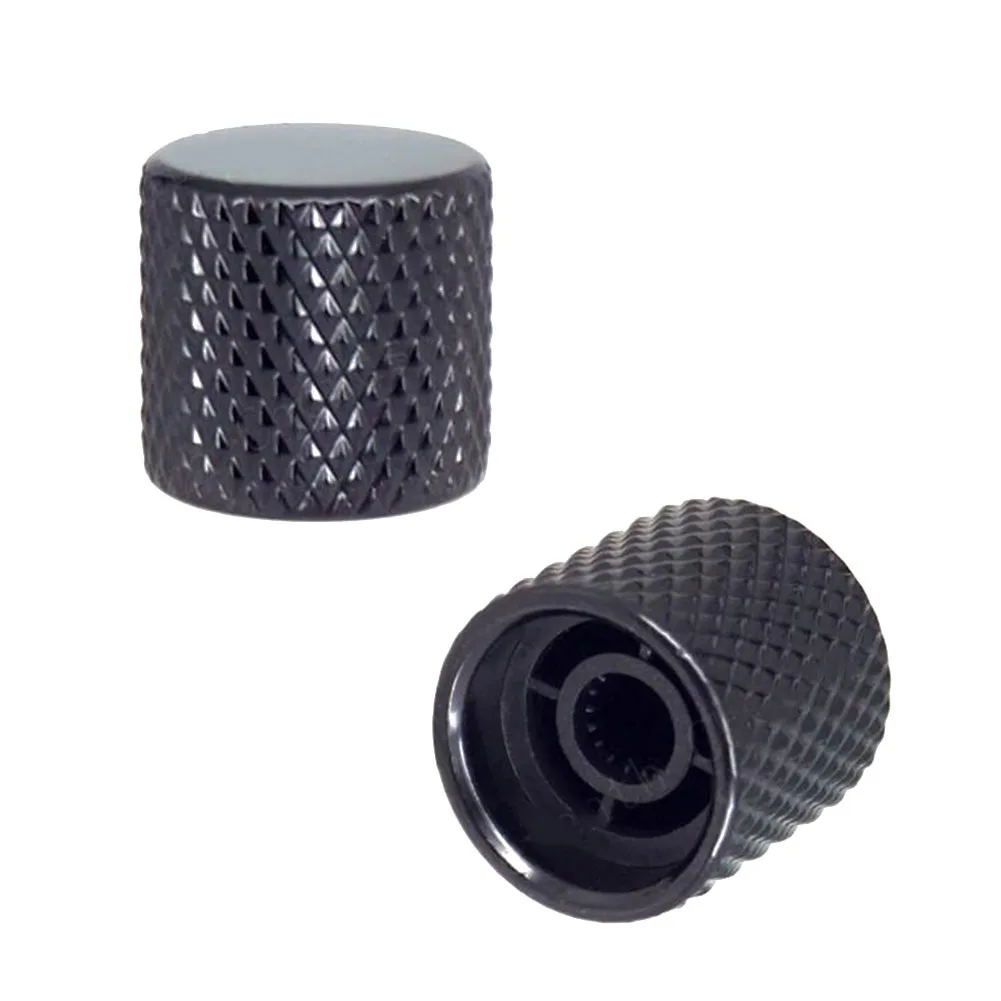 Buttons Guitar Knobs For Electric Guitar Electric Bass Knobs Silver/Black Tone Volume 4PCS Accessories Bass Useful