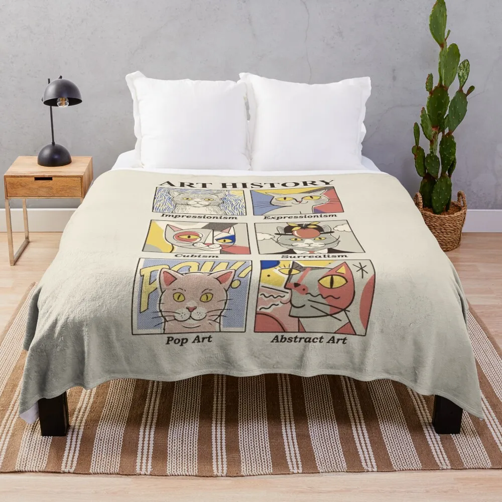 

Art History Throw Blanket Decorative Sofa Designers Plaid Blankets