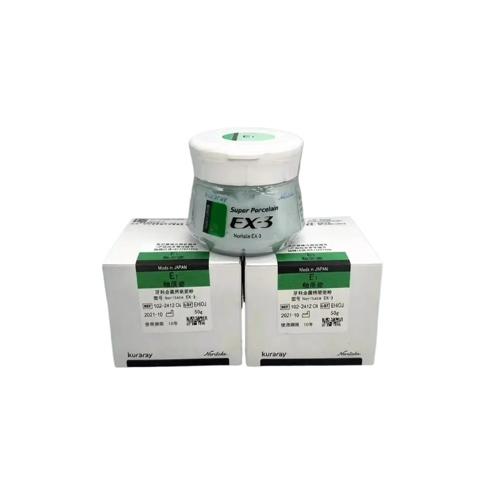 Noritake EX-3 Super Body Porcelain 50g, A1B/A2B/E2/TX Shades for PFM Crown & Bridge Restorations