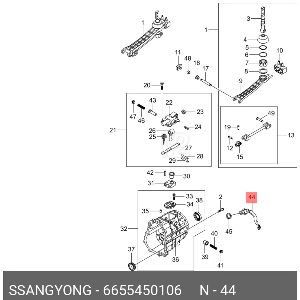 For SSANGYONG ISTANA MB100 MB140 KYRON REXTON  ALL MODEL REVERSE LIGHT SWITCH ASSY 6655450106