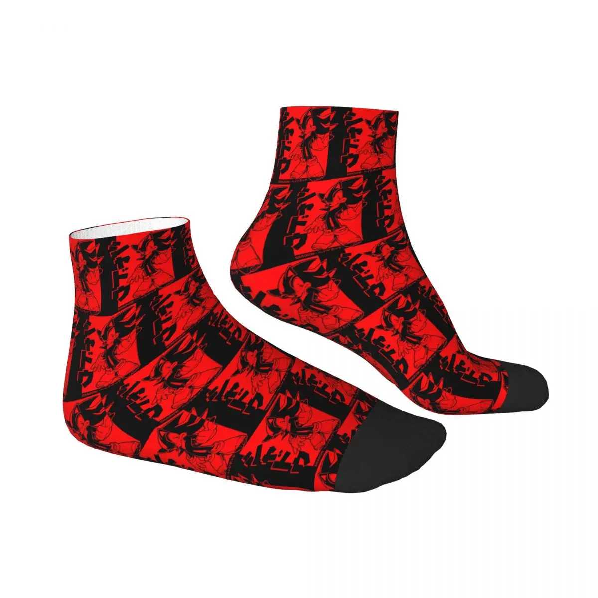 Japanese Shadow The Hedgehog Socks Harajuku Stockings All Season Socks Accessories for Man's Woman's Birthday Present