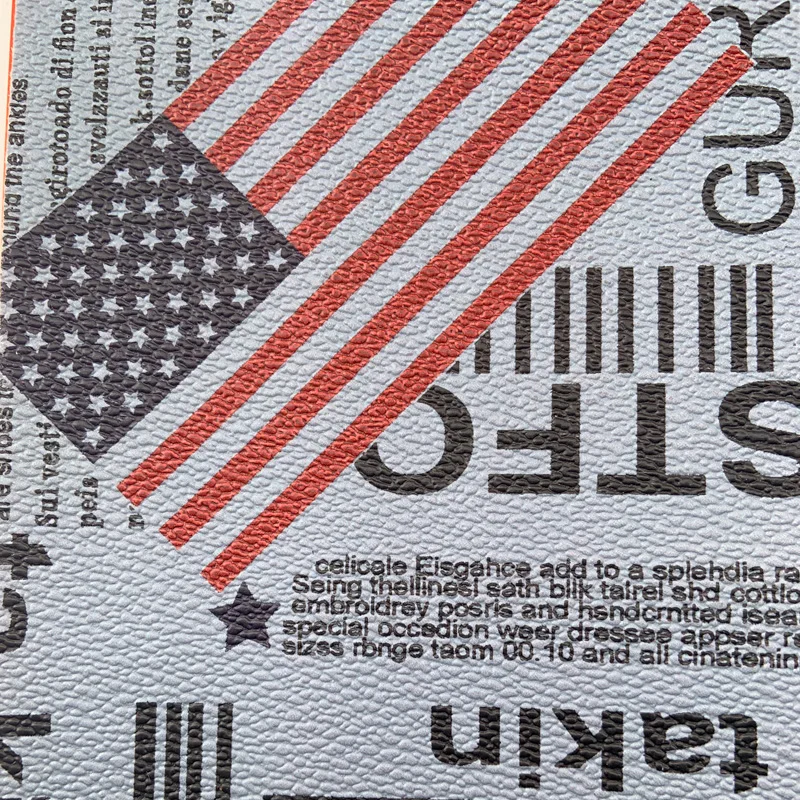 American Flag Printed Synthetic PVC Leather Materials