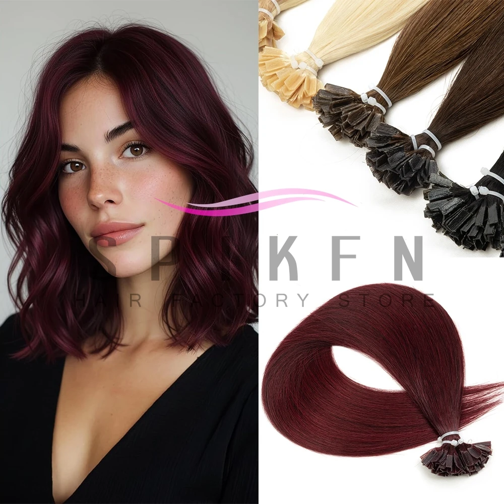 99J# Keratin V Tip Hair Extension Human Hair 12