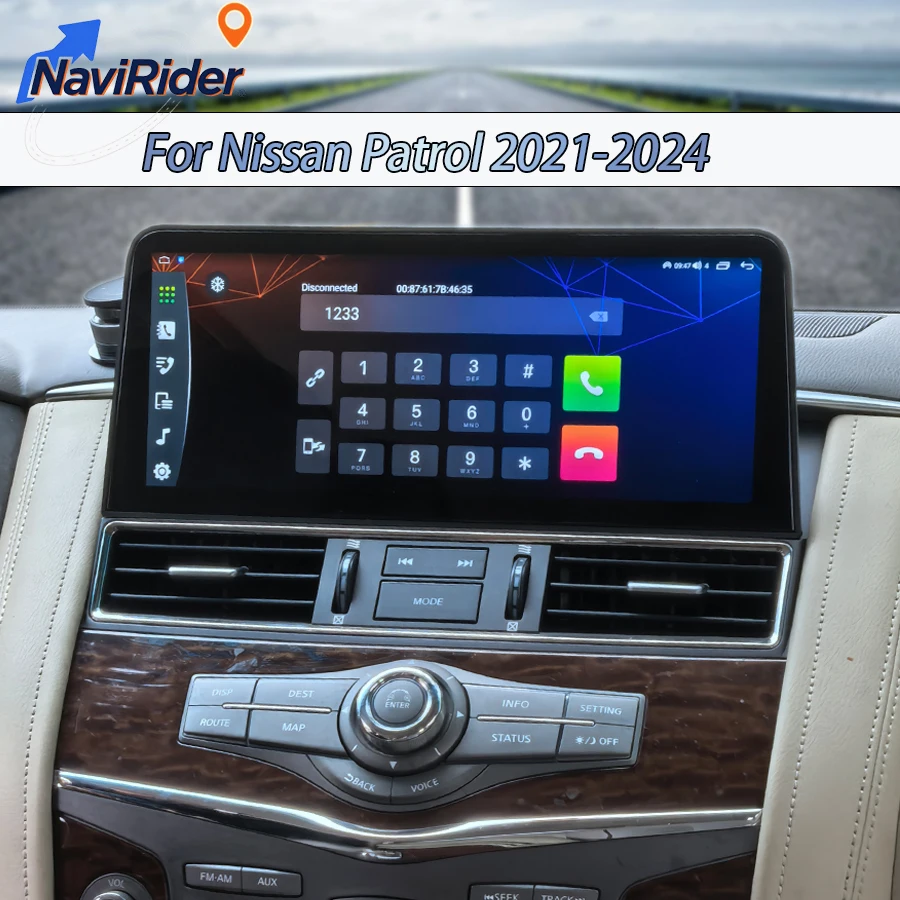 12.3inch Android Multimedia Player For Nissan Patrol Y62 2010-2020 QX80 QX56 For Armada 2021-2024 CarPlay Navigation Stereo Car