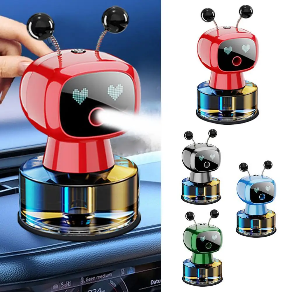 Smart Rechargeable Car Air Freshener,Automatic Aromatherapy Sensing,Car Decor Design,Auto-Spray&Ignition Diffuser Robotic W Q4P2