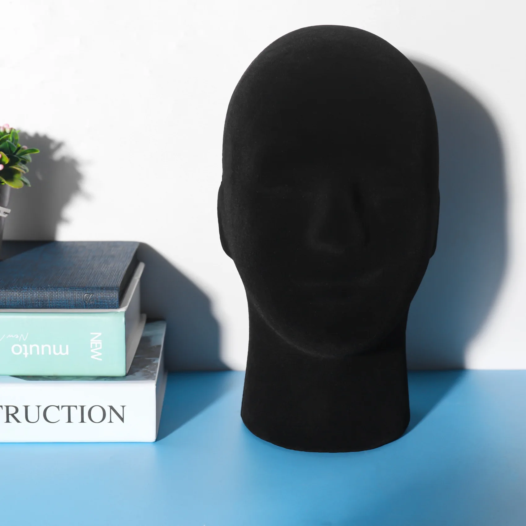 

RANA Male Foam Mannequin Manikin Head Model Wigs Glasses Cap Display Stand Black