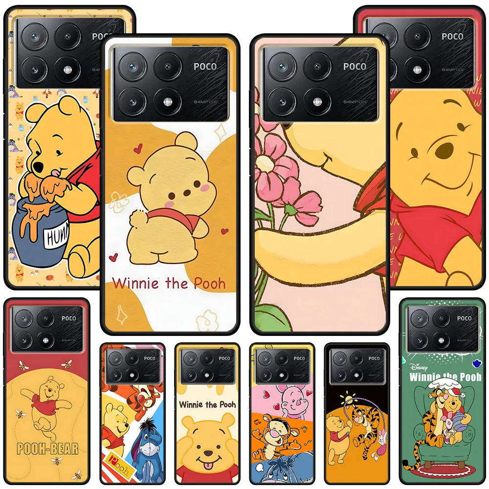 เคส Disney Winnie The Pooh สำหรับ Xiaomi poco X6 X3 NFC X5 M5s F3 M4 M3โปรซิลิโคนนิ่มสีดำเคสโทรศัพท์