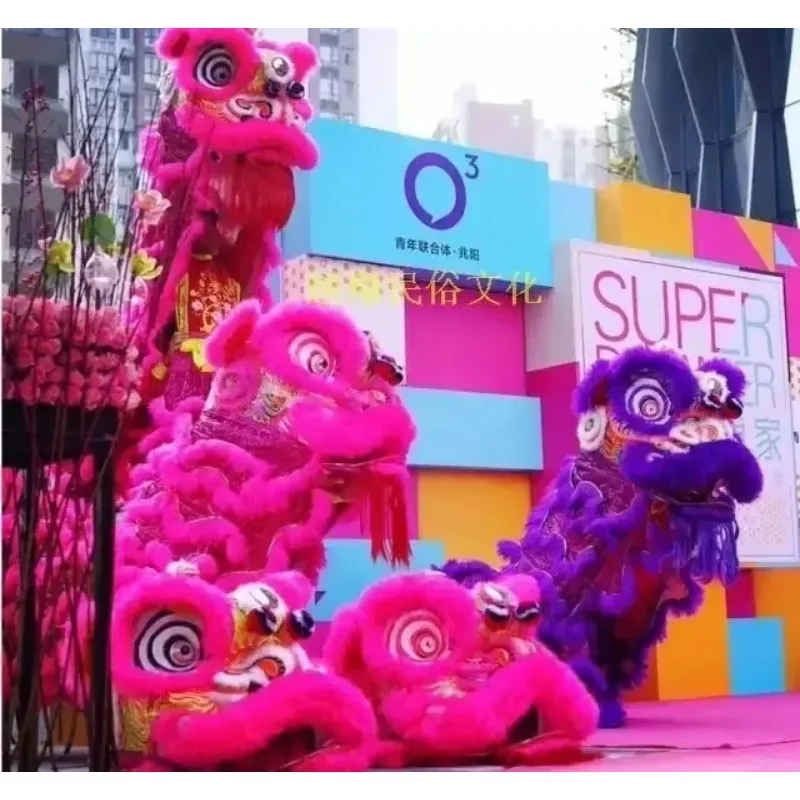 Cosplay Lion Dance Costume Equipment Lion Dance Head Double Adult  Dance Mascot Costume Southern Lion Dancing ClothingFurry