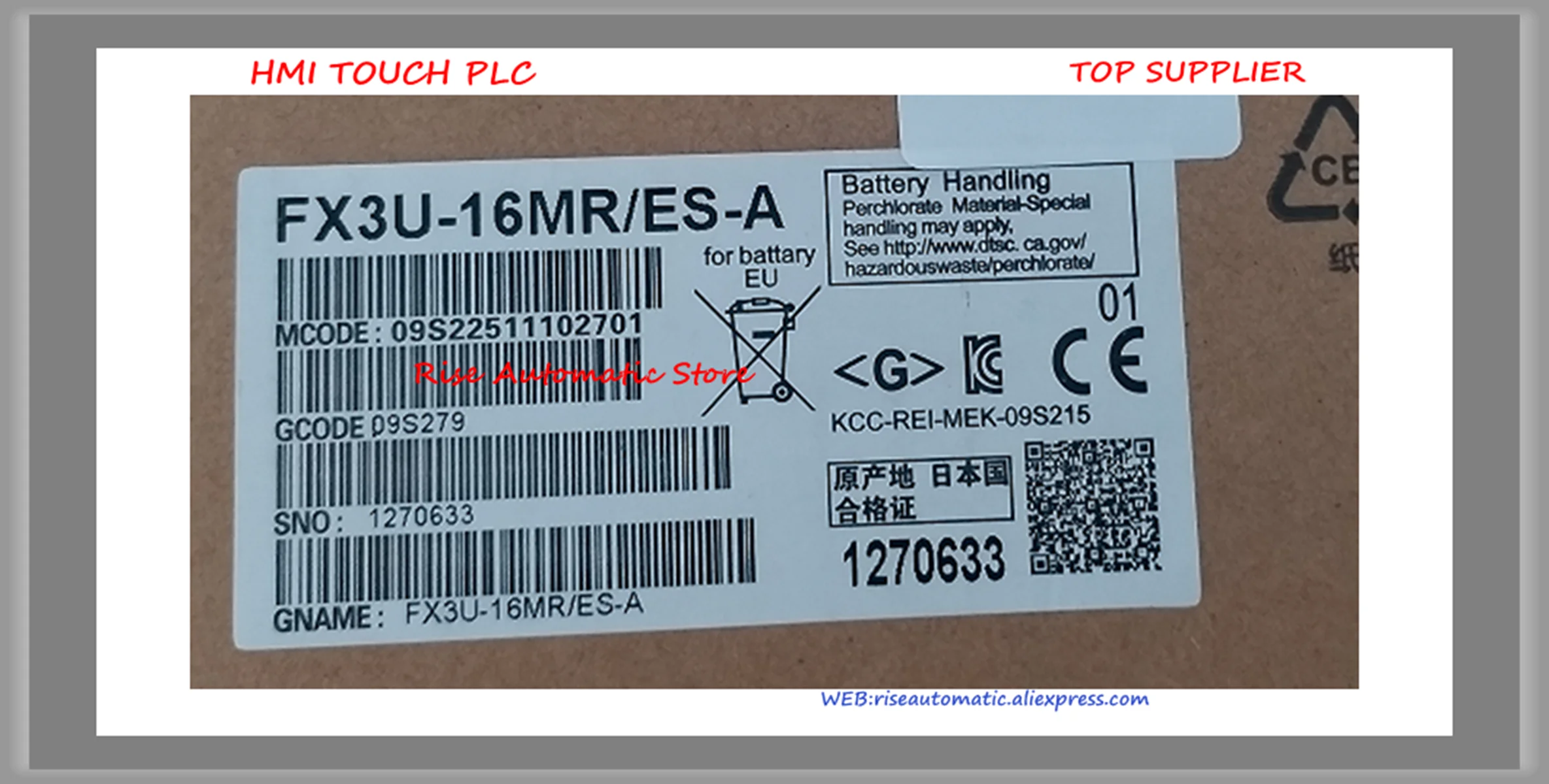 New FX3U-16MR/ES-A PLC Good Quality