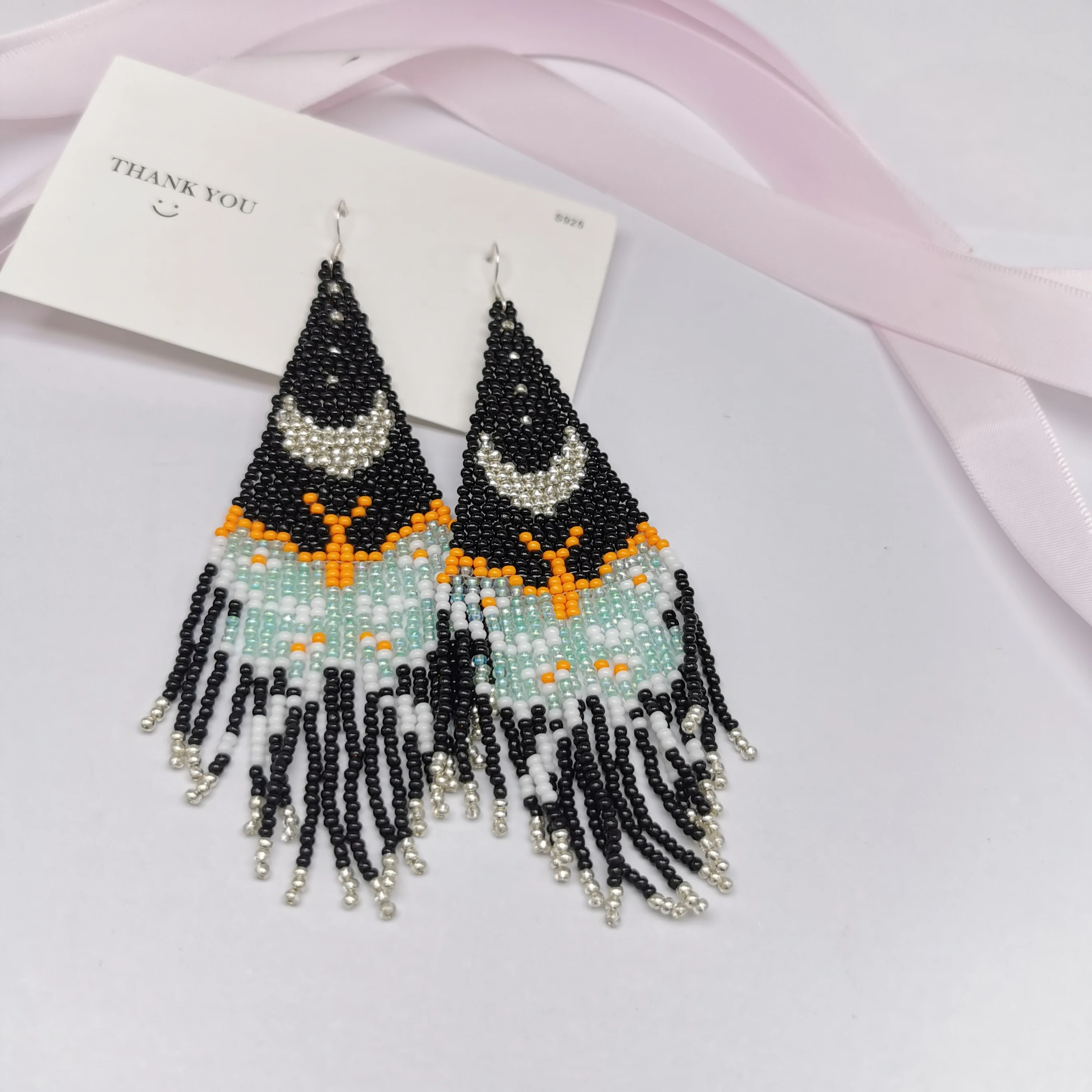 Rice bead earrings  Hand woven  fashion  butterfly  personality  Beading  Simplicity  Bohemia  alloy  ma\'am  Fringed earrings