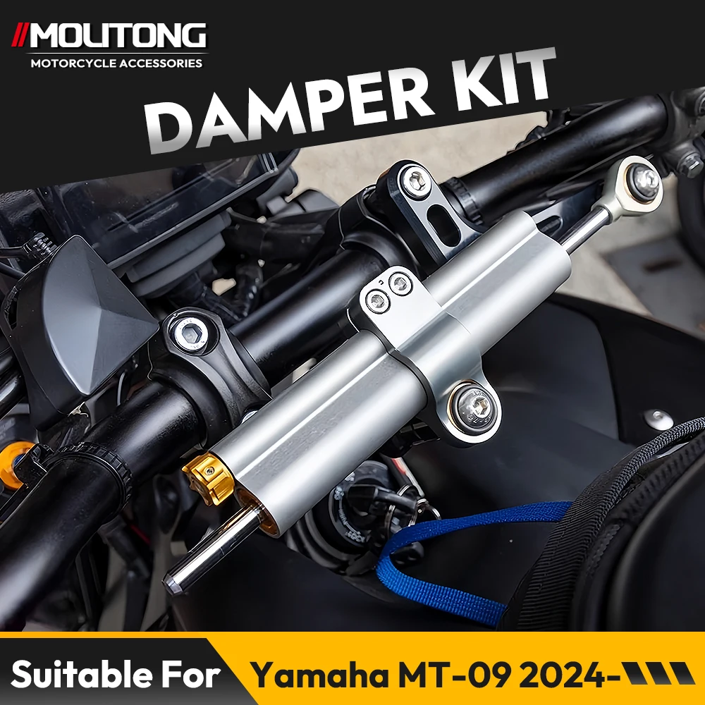 For Yamaha MT-09 2024+ Steering Damper Kit Street Rider CNC Aluminum Stabilizer Bracket Accessory