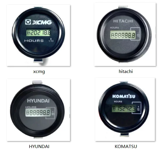 Round square Hour Meter Counter Timer Generator Diesel Petrol Engine Excavator for volvo hyundai Komatsu hitachi XCMG