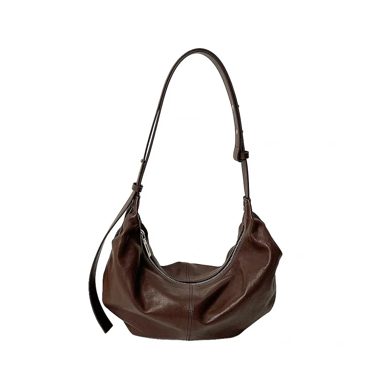 

Leisure single - shoulder dumpling - shaped bag, large - capacity crescent - shaped underarm bag with a sense of high - end