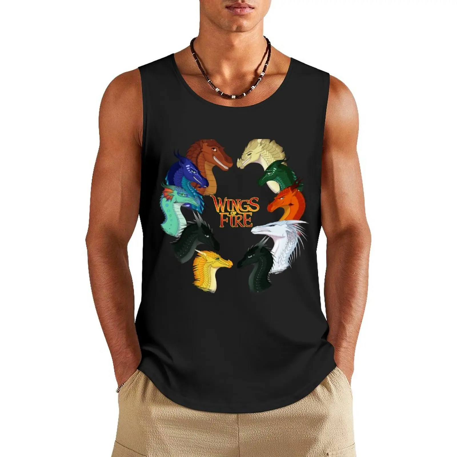 

Wings of Fire - All Together Tank Top anime gym men clothings man vest Gym t-shirt man