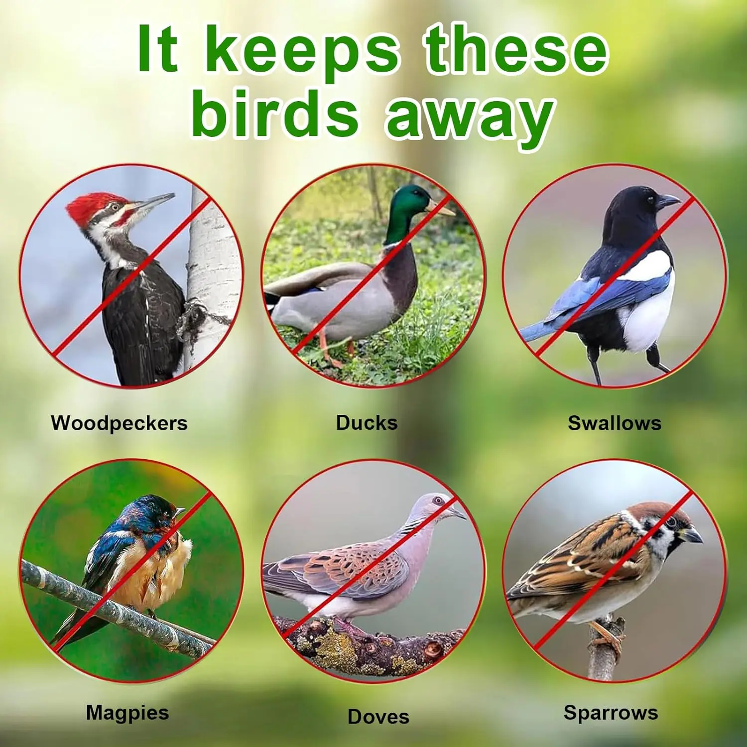Bird Reflective Tape Repellent Pigeons Away Ribbon Anti Bird Laser Flash Tape Double Sided Garden Orchard Bird-proof Scare Tapes view 3