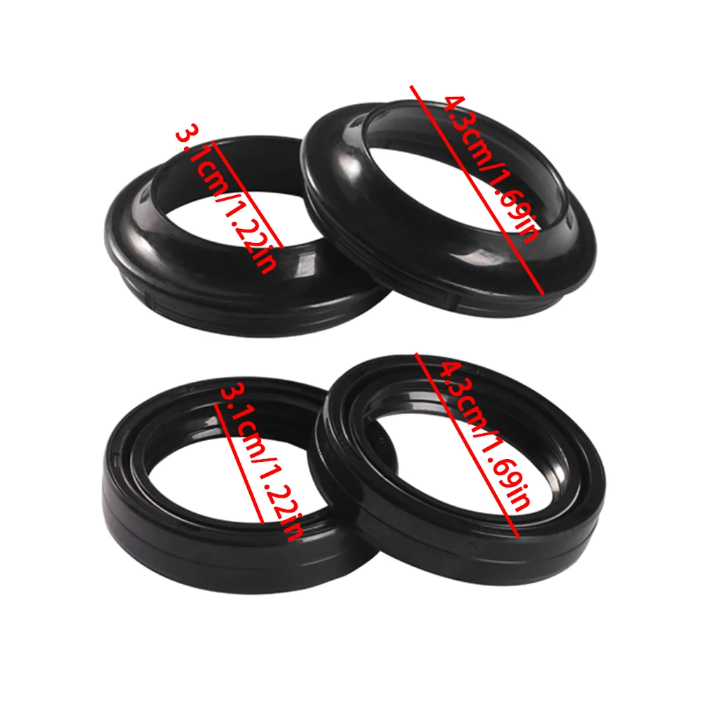 Couvercle de joint d'huile de fourche avant de moto noir, conservation efficace, couvercle de joint d'huile de fourche avant de moto en caoutchouc