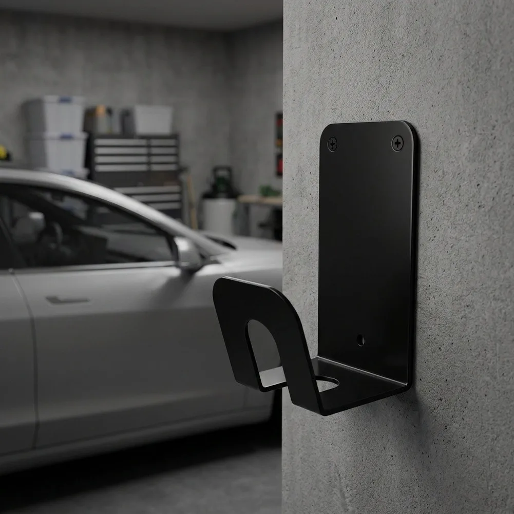 EV Charger Cable Storage Solution with Iron Hook Rack for Organizing Charging Cords and Related Gear EV Charger