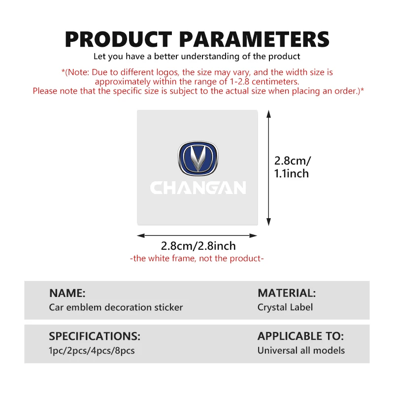 Car Interior Emblem Badge Stickers Decoration Accessories For Changan CS75 PLUS CS55 CS35 CS85 CS15 CS95 Eado Alsvin Hunter Auto