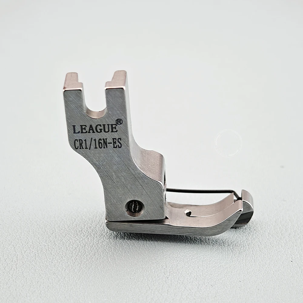 LEAGUE CR1/16N-ES 2mm Compensating Foot Right Shirt Press Collar Pressing Edge Topstitching Hemmer Foot sewing machine Parts