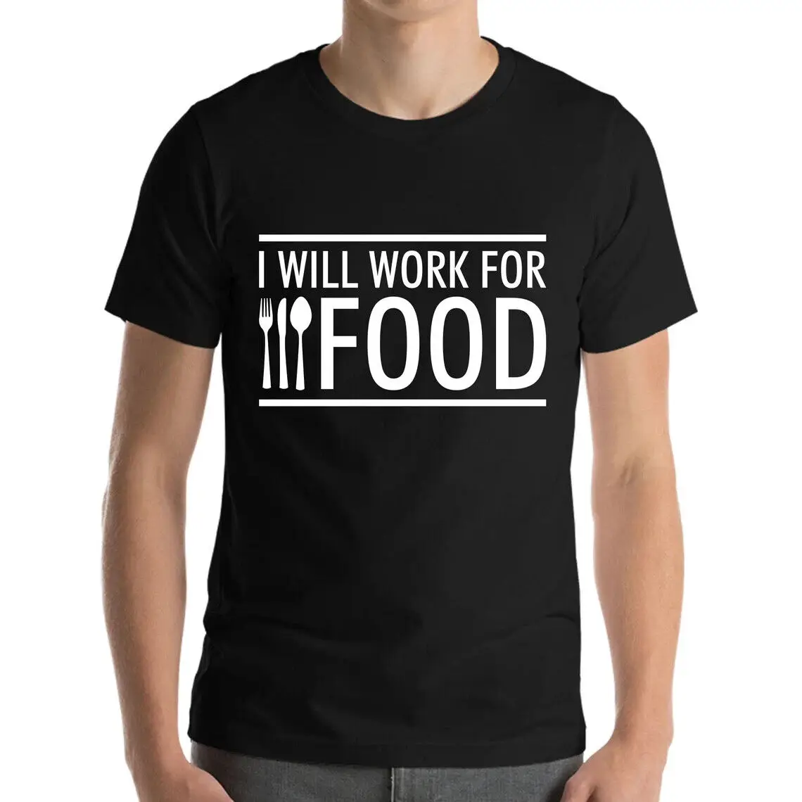 I Will Work for Food Food Lover Sarcastic Hungry Funny T-Shirt