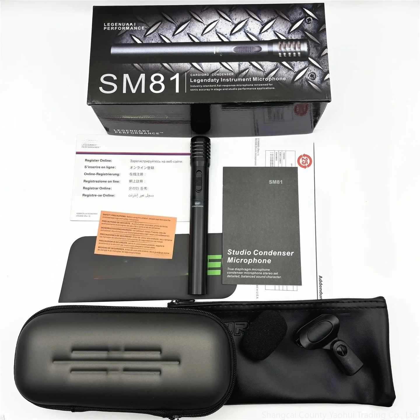 For Shuer SM81 condenser wired microphone + male to female Xanon cable