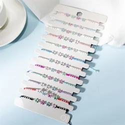 12pcs/set Multi-Color Butterfly Cat Beaded Bracelets Set For Women's Minimalist Hand Woven Adjustable Bracelets Jewelry Gifts ﻿