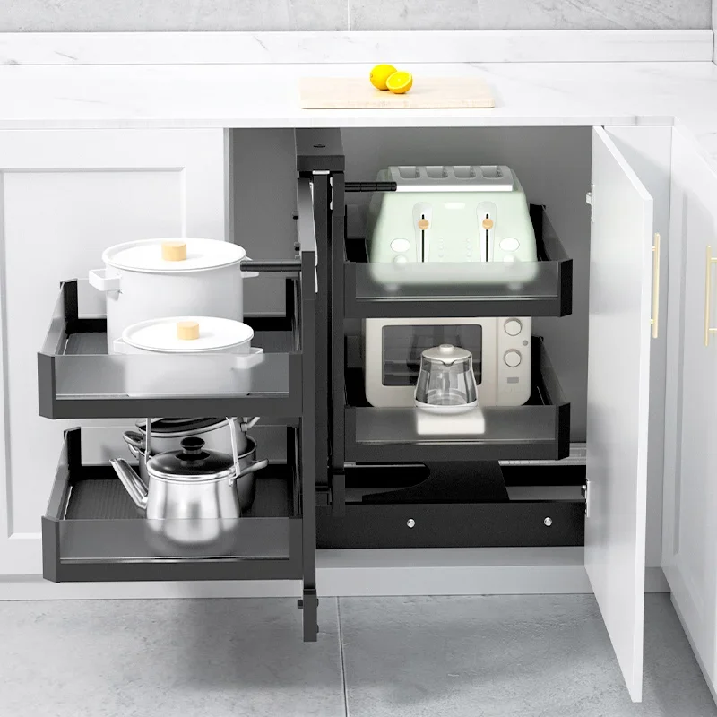 

Pull-out Basket Kitchen Cabinet Monster Corner Pull-out Basket Corner Pull-out Basket Storage House Dish Rack