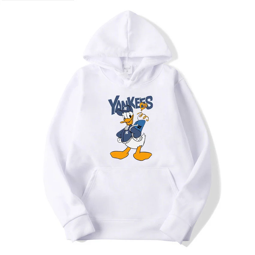 Disney Hoodies Donald Duck Cartoon Anime Print Streetwear Men Women Casual Fashion Oversized Sweatshirts Hoodie Pullover