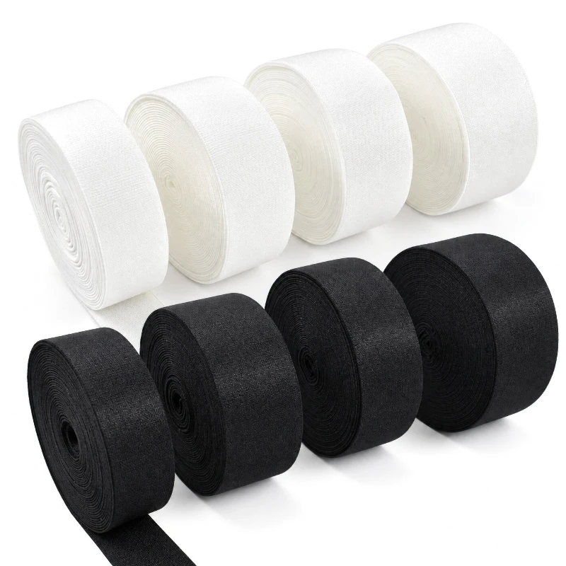 5/10M 10-50mm Nylon Elastic Bands for Bra Shoulder Strap Sewing Stretch Tape Hairband Bungee Cord Rubber Band Stretchable Ribbon
