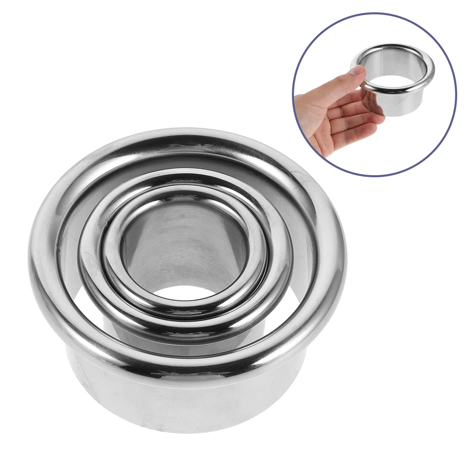 

3Pcs Stainless Steel Hair Dryer Holder Insert Low Profile Blow Dryer Organizer Rack Bathroom Desktop Vanity Countertop Storage