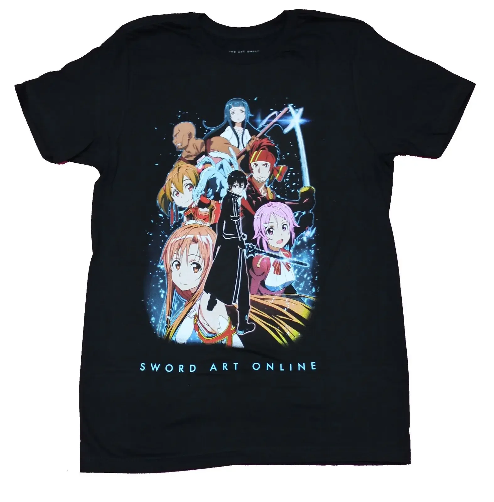 

Sword Art Online Adult New T-Shirt - Giant Colorful Character Pile Up