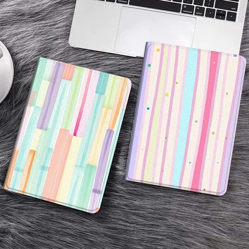 

Colorful Vertical Stripes Pattern Tablet Case For Samsung Galaxy Tab S7 S8 S9 S10 FE Lite Gift