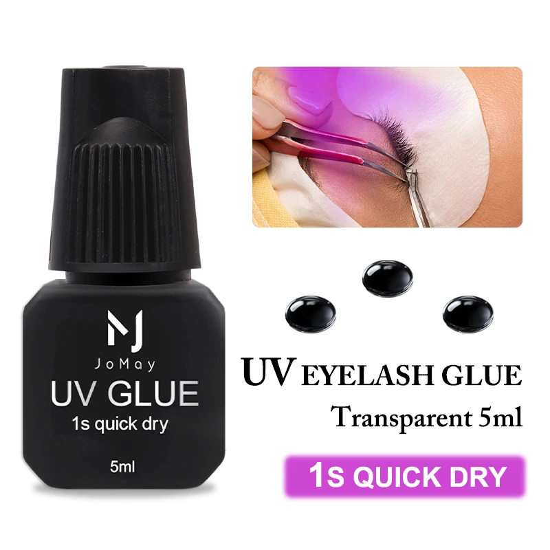 Accessoires pour cils, colle UV noire pour Extension de cils, adhésif Extra fort UV
