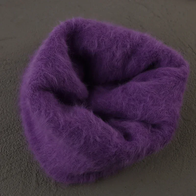 2024New Farben Weiche Kaninchen Fell Mützen Winter Hut für Frau Luxus Flauschigen Gestrickte Hut Motorhaube Dame Herbst Winter Warme Skullies kappe – Detail 15