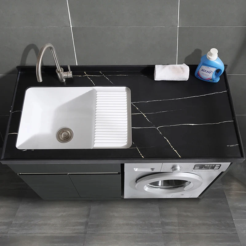 Hot Sale Bathroom Furniture Laundry Sink Combo Waterproof Washing hine Cabinet