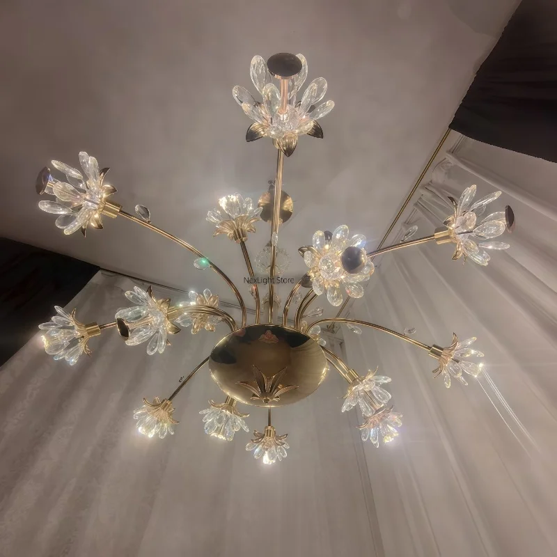 ثريا كريستال فرنسية فاخرة خفيفة لغرفة المعيشة الجديدة ضوء رئيسي للمطاعم الأوروبية ثريا لغرفة النوم #5