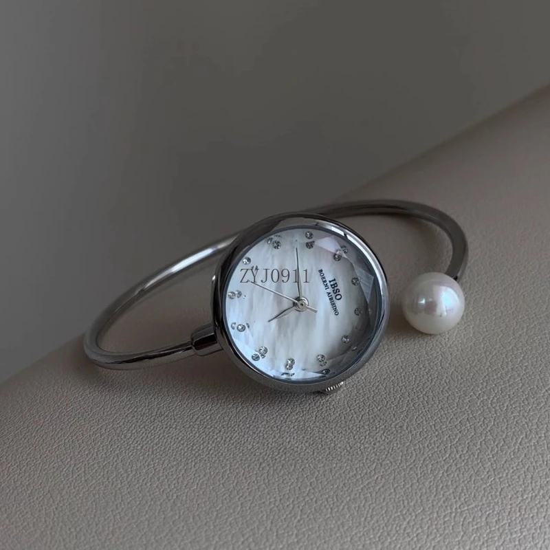Y أم اللؤلؤ سوار الصلب حزام عالية لطيف وجميل السيدات كوارتز ساعة مزاجه المتخصصة المرأة ووتش