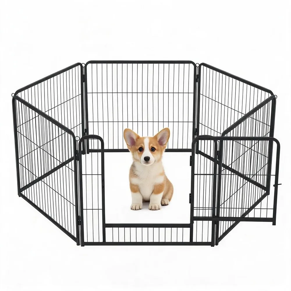 16 Panels Outdoor RV Dog Playpen Foldable Large Dog Fence Dog Fence
