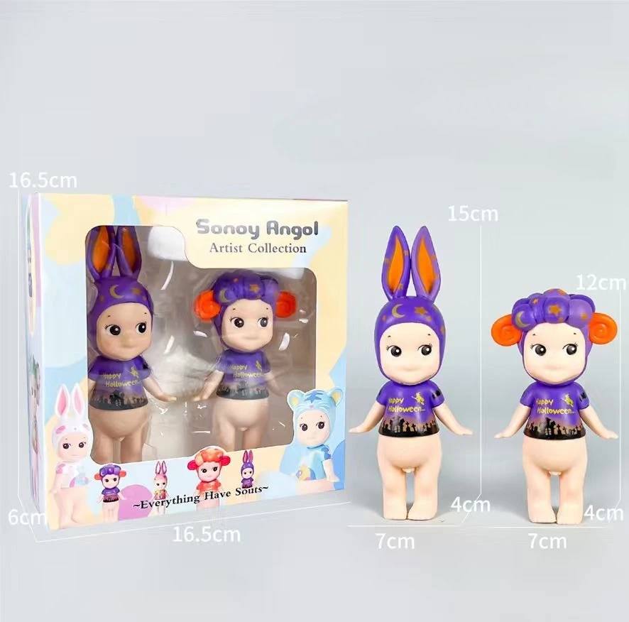 

2025 Popular New Style Standing Pose 2-piece Archangel Figurine Blind Box Table Decoration Holiday Gift for Children