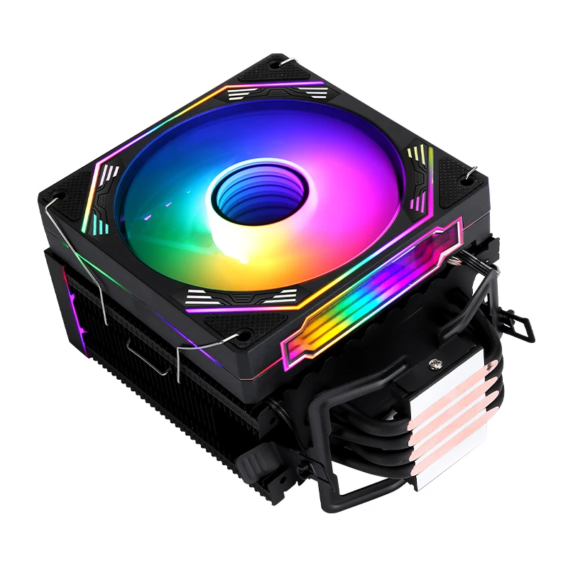 PC Black/White Themed Radiator 4/6 Heat Pipe CPU Cooler Argb Fan 120mm Compatible Intel LGA2011 2066 x79 x99 1200 1700 115x AMD - Image 2