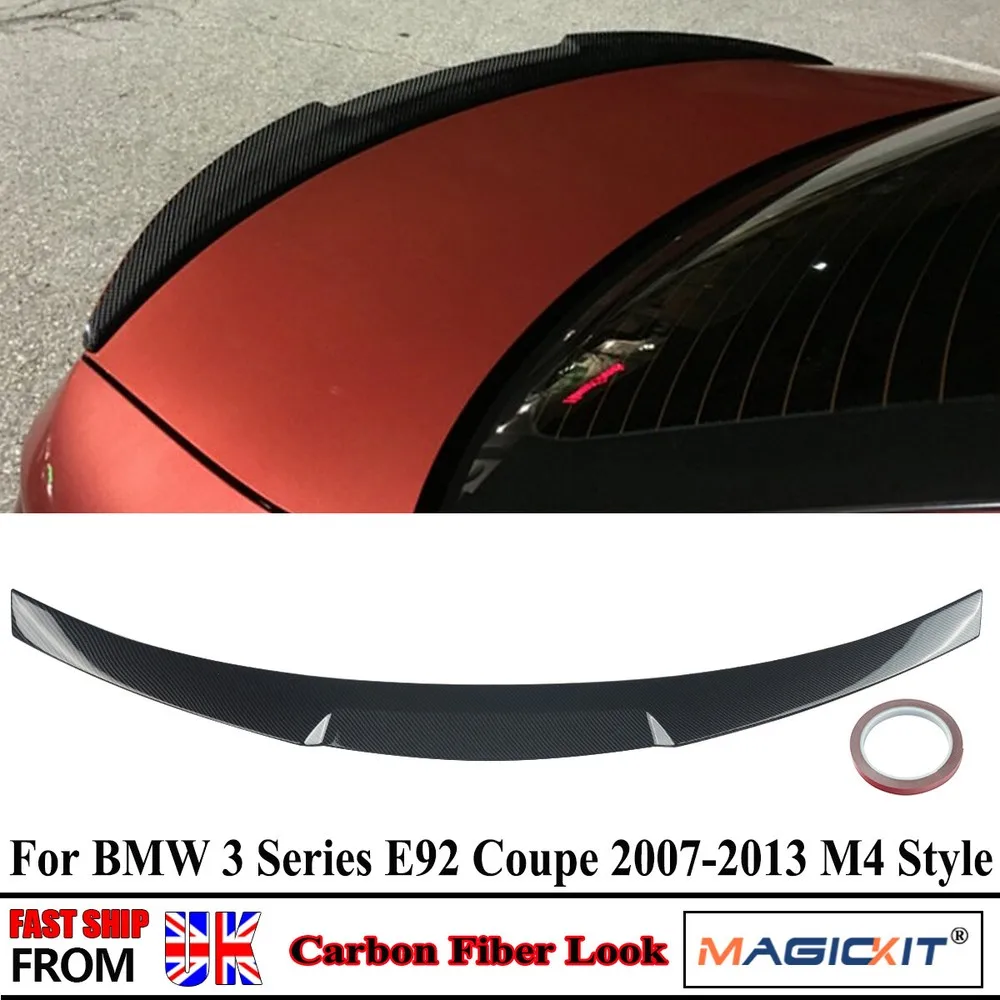 

Tail Trunk Roof Spoilers For BMW E92 M3 Coupe 320d 335d 316i 335i 2007-2013 Carbon Look Rear Boot Trunk Spoiler Wing M4 Style